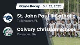 Recap: St. John Paul II Catholic  vs. Calvary Christian School 2022