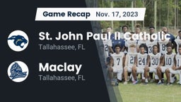 Recap: St. John Paul II Catholic  vs. Maclay  2023