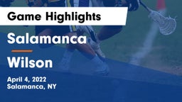 Salamanca  vs Wilson  Game Highlights - April 4, 2022