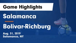 Salamanca  vs Bolivar-Richburg  Game Highlights - Aug. 31, 2019