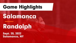 Salamanca  vs Randolph  Game Highlights - Sept. 20, 2022