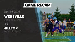 Recap: Ayersville  vs. Hilltop  2016