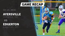 Recap: Ayersville  vs. Edgerton  2016