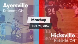 Matchup: Ayersville vs. Hicksville  2016