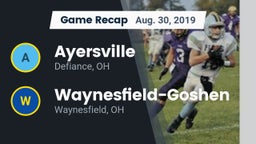 Recap: Ayersville  vs. Waynesfield-Goshen  2019