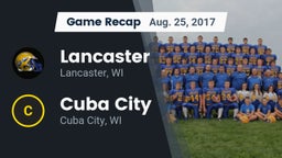 Recap: Lancaster  vs. Cuba City  2017