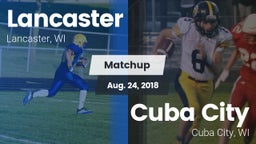 Matchup: Lancaster vs. Cuba City  2018