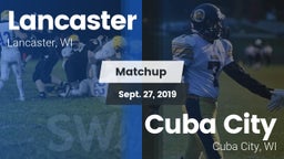 Matchup: Lancaster vs. Cuba City  2019