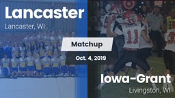 Matchup: Lancaster vs. Iowa-Grant  2019