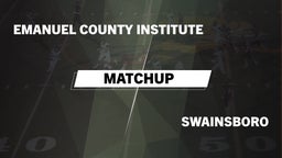 Matchup: Emanuel County Insti vs. Swainsboro  2016