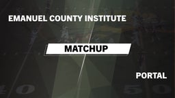 Matchup: Emanuel County Insti vs. Portal  2016
