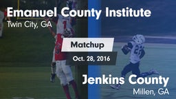 Matchup: Emanuel County Insti vs. Jenkins County  2016