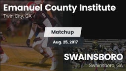 Matchup: Emanuel County Insti vs. SWAINSBORO  2017