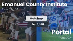 Matchup: Emanuel County Insti vs. Portal  2017