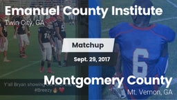 Matchup: Emanuel County Insti vs. Montgomery County  2017