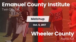 Matchup: Emanuel County Insti vs. Wheeler County  2017