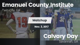 Matchup: Emanuel County Insti vs. Calvary Day  2017