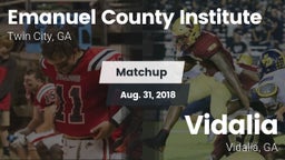 Matchup: Emanuel County Insti vs. Vidalia  2018