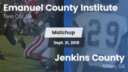 Matchup: Emanuel County Insti vs. Jenkins County  2018