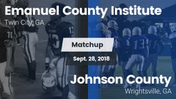 Matchup: Emanuel County Insti vs. Johnson County  2018