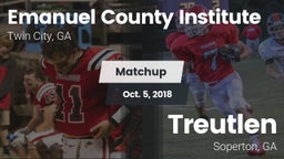 Matchup: Emanuel County Insti vs. Treutlen  2018