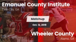 Matchup: Emanuel County Insti vs. Wheeler County  2018