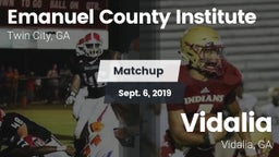 Matchup: Emanuel County Insti vs. Vidalia  2019