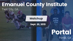 Matchup: Emanuel County Insti vs. Portal  2019