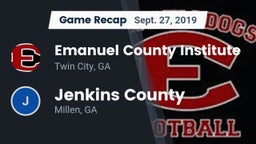 Recap: Emanuel County Institute  vs. Jenkins County  2019