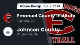 Recap: Emanuel County Institute  vs. Johnson County  2019