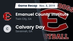 Recap: Emanuel County Institute  vs. Calvary Day  2019