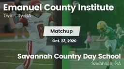 Matchup: Emanuel County Insti vs. Savannah Country Day School 2020