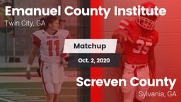 Matchup: Emanuel County Insti vs. Screven County  2020