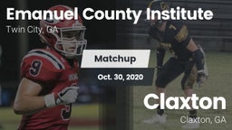 Matchup: Emanuel County Insti vs. Claxton  2020