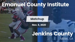 Matchup: Emanuel County Insti vs. Jenkins County  2020
