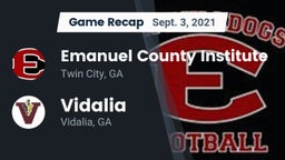 Recap: Emanuel County Institute  vs. Vidalia  2021