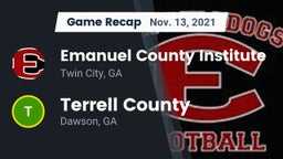 Recap: Emanuel County Institute  vs. Terrell County  2021