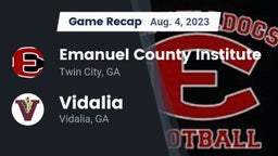 Recap: Emanuel County Institute  vs. Vidalia  2023