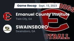 Recap: Emanuel County Institute  vs. SWAINSBORO  2023