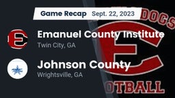 Recap: Emanuel County Institute  vs. Johnson County  2023