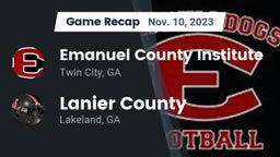 Recap: Emanuel County Institute  vs. Lanier County  2023