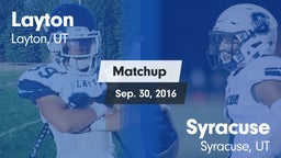 Matchup: Layton vs. Syracuse  2016