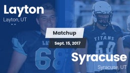 Matchup: Layton vs. Syracuse  2017