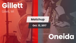 Matchup: Gillett vs. Oneida 2017