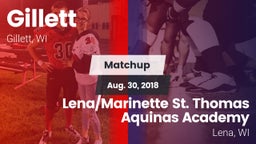 Matchup: Gillett vs. Lena/Marinette St. Thomas Aquinas Academy 2018