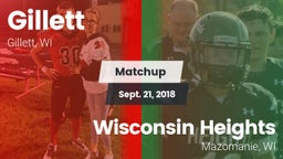 Matchup: Gillett vs. Wisconsin Heights  2018