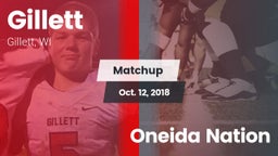Matchup: Gillett vs. Oneida Nation 2018