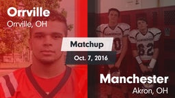 Matchup: Orrville vs. Manchester  2016