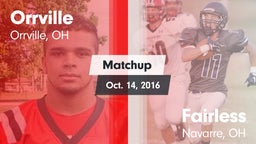 Matchup: Orrville vs. Fairless  2016