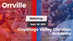 Matchup: Orrville vs. Cuyahoga Valley Christian Academy  2018